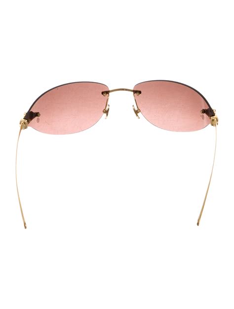 cartier panthere rimless sunglasses.